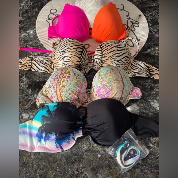 Lot of four Victorias Secret bikini tops all 36C, tops only - Picture 3 of 11